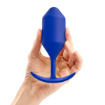 Синяя анальная пробка для ношения 14см b-Vibe Snug Plug 4 BV-010-NAV