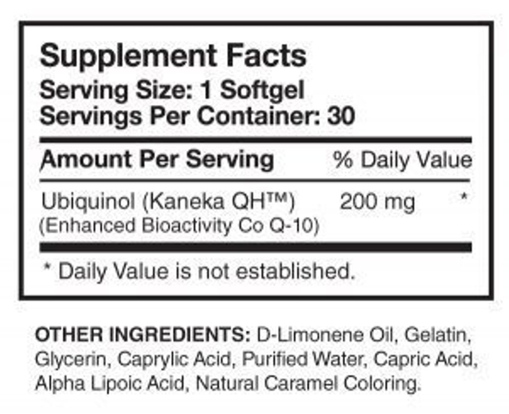 Ubiquinol Super 200™ Р GMO-free