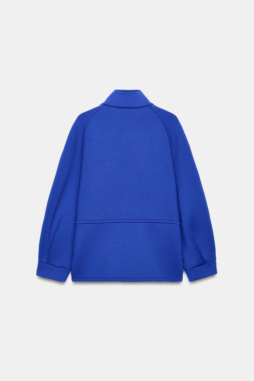 ZARA ТЕХНИЧЕСКАЯ КУРТКА С СОБРАННЫМИ ДЕТАЛЯМИ, СИНИЙ ЭЛЕКТРИК