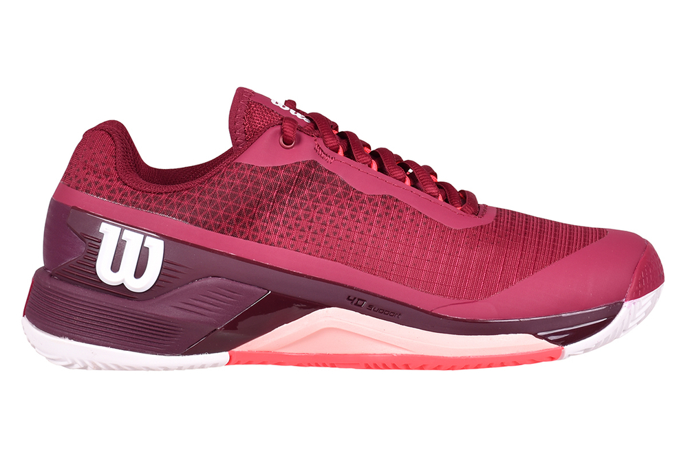 Женские Кроссовки теннисные Wilson Rush Pro 4.0 Clay W - красный