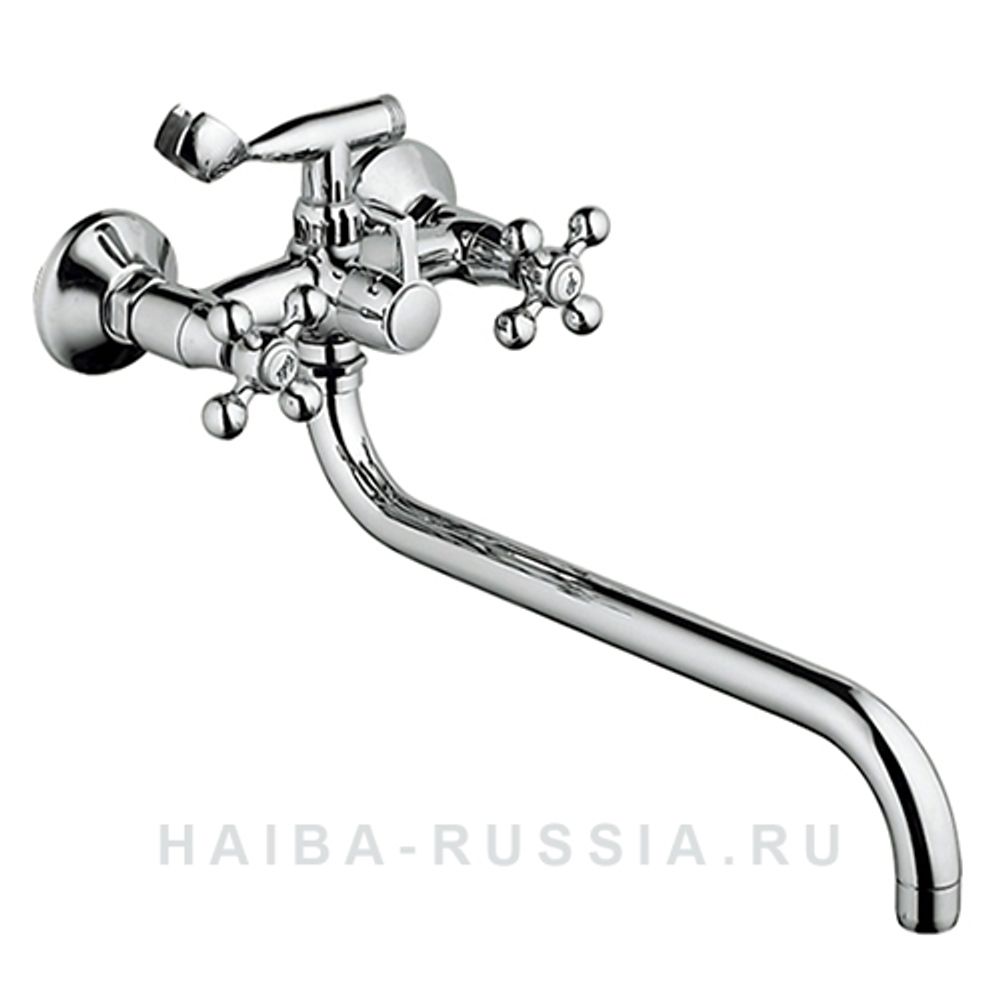 Смеситель ванна HAIBA 2619-2 длинный излив