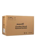 Вытяжка кухонная MACBI Perfa-60G-baf (WHITE) белый, D150мм, 1200м3/ч, полновстраиваемая, мотор 230Ватт, стекло 60см, сенсорное управление + управление жестами