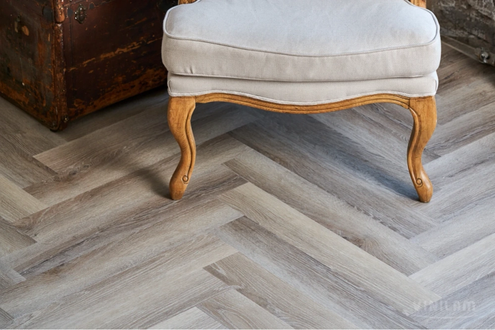 Кварц-винил Клеевой LVT Vinilam Parquet Herringbone Glue LVT 2,5 мм Паркет Эрмитаж 2.79 м2