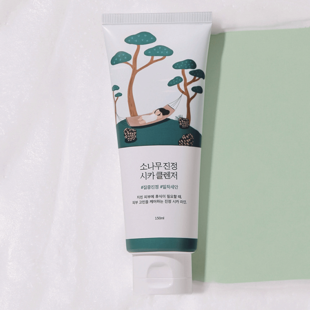 Пенка с экстрактом сосны и центеллы для проблемной кожи Round Lab Pine Calming Cica Cleanser