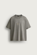 ФУТБОЛКА RELAXED FIT С КОНТРАСТНЫМ ПРИНТОМ — ZARA