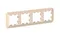 Рамка пластиковая на 4 поста универсальная Systeme Electric AtlasDesign Antique Песочный ATN101204
