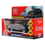 Модель ин. мет. "Mitsubishi Outlander" 12см, открыв. двери, черный в коробка OUTLANDER-BK (Технопарк)