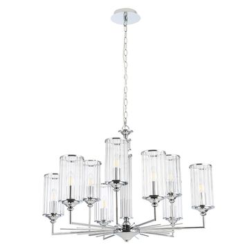 Подвесная  люстра E14 Gloria SP9 Chrome хром Crystal Lux