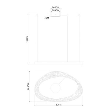 Подвесной светодиодный светильник 46W 4000К A1847SP-46BK чёрный Cinta Arte Lamp
