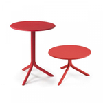 Стол пластиковый обеденный Nardi Spritz + Spritz Mini, красный, Ø605х400-765 мм
