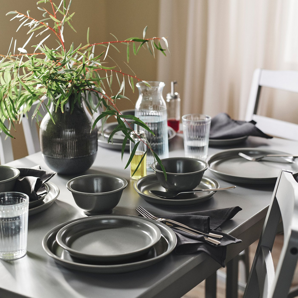 IKEA DAGGASTER  (ИКЕА ДАГГАСТЕР)  -  Кружка - в горошек/серая 40 cl