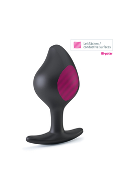Анальная пробка MystimRocking Force L, электростимуляция, силикон, черная,  4,7 см