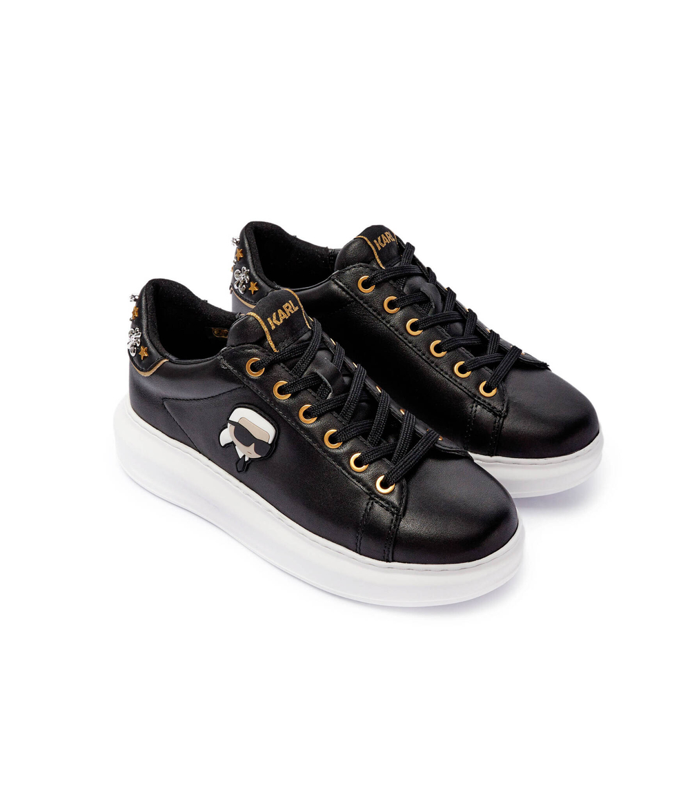 Кожаные кроссовки kapri Karl Lagerfeld - черный(KL62528M)