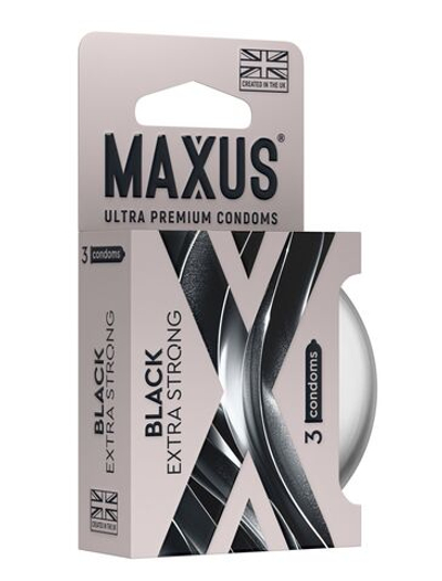 Презервативы MAXUS Extra Strong утолщенные №3 (черные) 7783mx