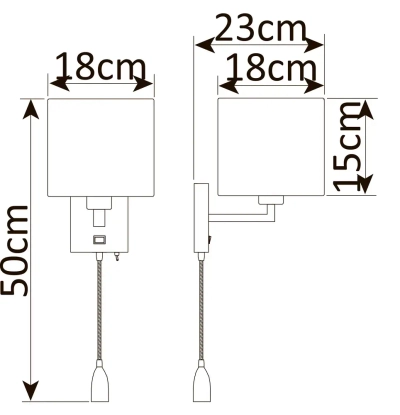 Бра Arte Lamp HALL A9249AP-2AB, 1хE27