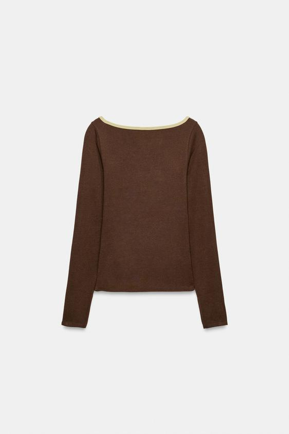 ZARA ЛОНГСЛИВ С ЛАМПАСАМИ, КОРИЧНЕВЫЙ