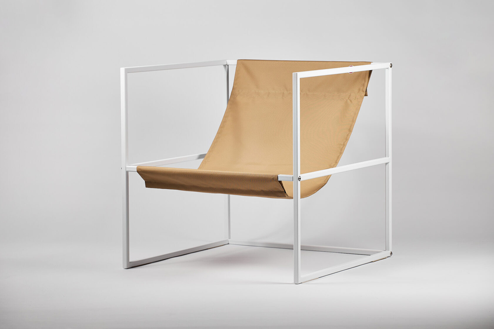 Уличное кресло TESS Outdoor Chair white / taupe textile (Up!Flame)