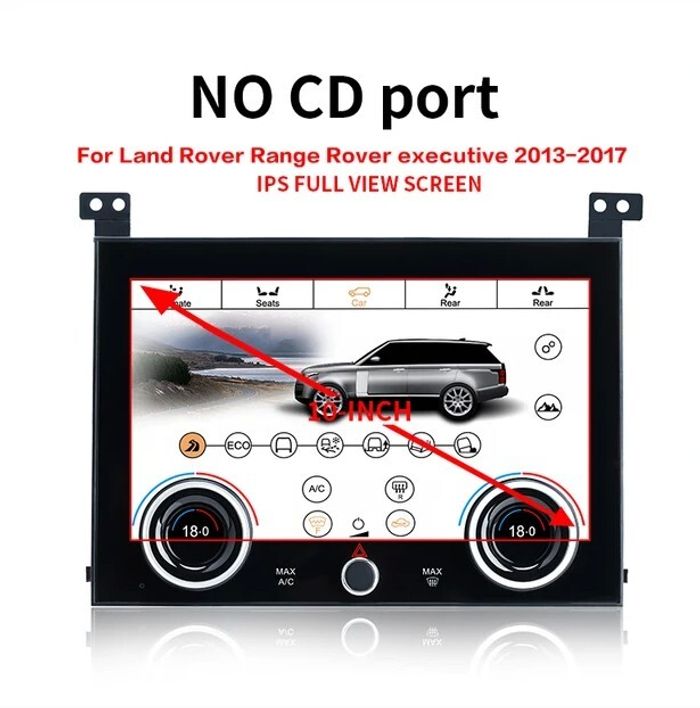 Сенсорная панель климата Range Rover 4 2012-2017 - LCD/ЖК экран 10" без отверстия под CD с функцией CarPlay