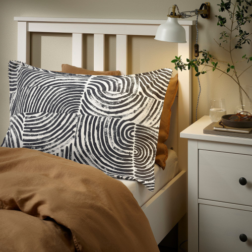 Наволочка IKEA FRODD (ФРЕДД), Черный, 50х80 см