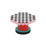 Журнальный стол Seletti Supercoffeetable Chessboard, белый, черный, красный