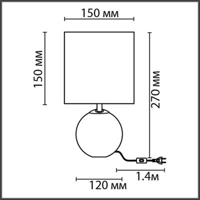 8229/1T CLASSI LN26 506 бежевый, керамика/текстиль Настольная лампа E14 1*40W 220V KOHALA