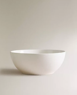 ZARA HOME САЛАТНИЦА ИЗ КЕРАМИКИ, БЕЛЫЙ