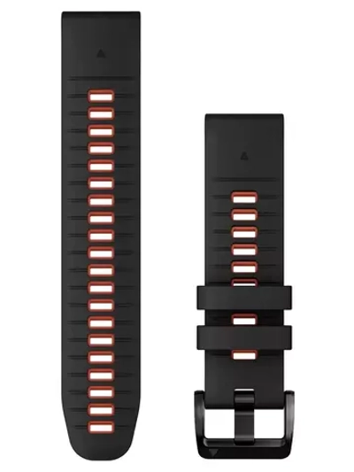 Ремешок Garmin QuickFit 22 mm Black/Flame Red Silicone Band 010-13280-06