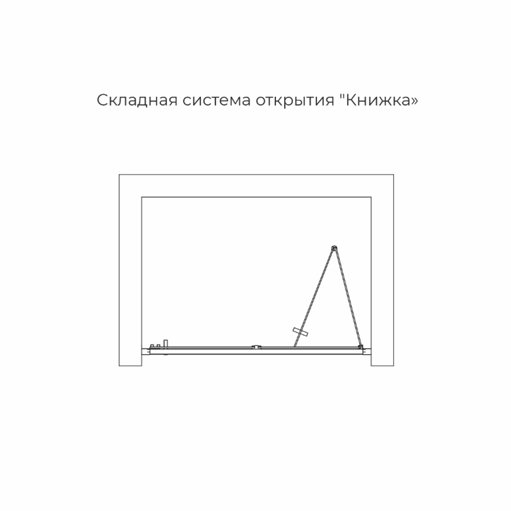 Душевая дверь складная «Книжка» в нишу RGW PA-21 (1200)