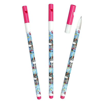 Ручка шариковая 0,5 мм синяя "Единорог" + свисток (J.Otten)