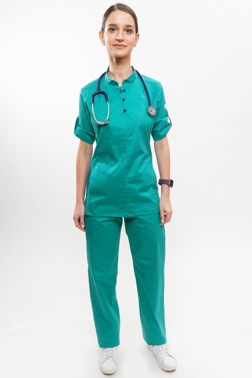 Медицинский топ Доктор Чехов, арт.5131 Teal Blue