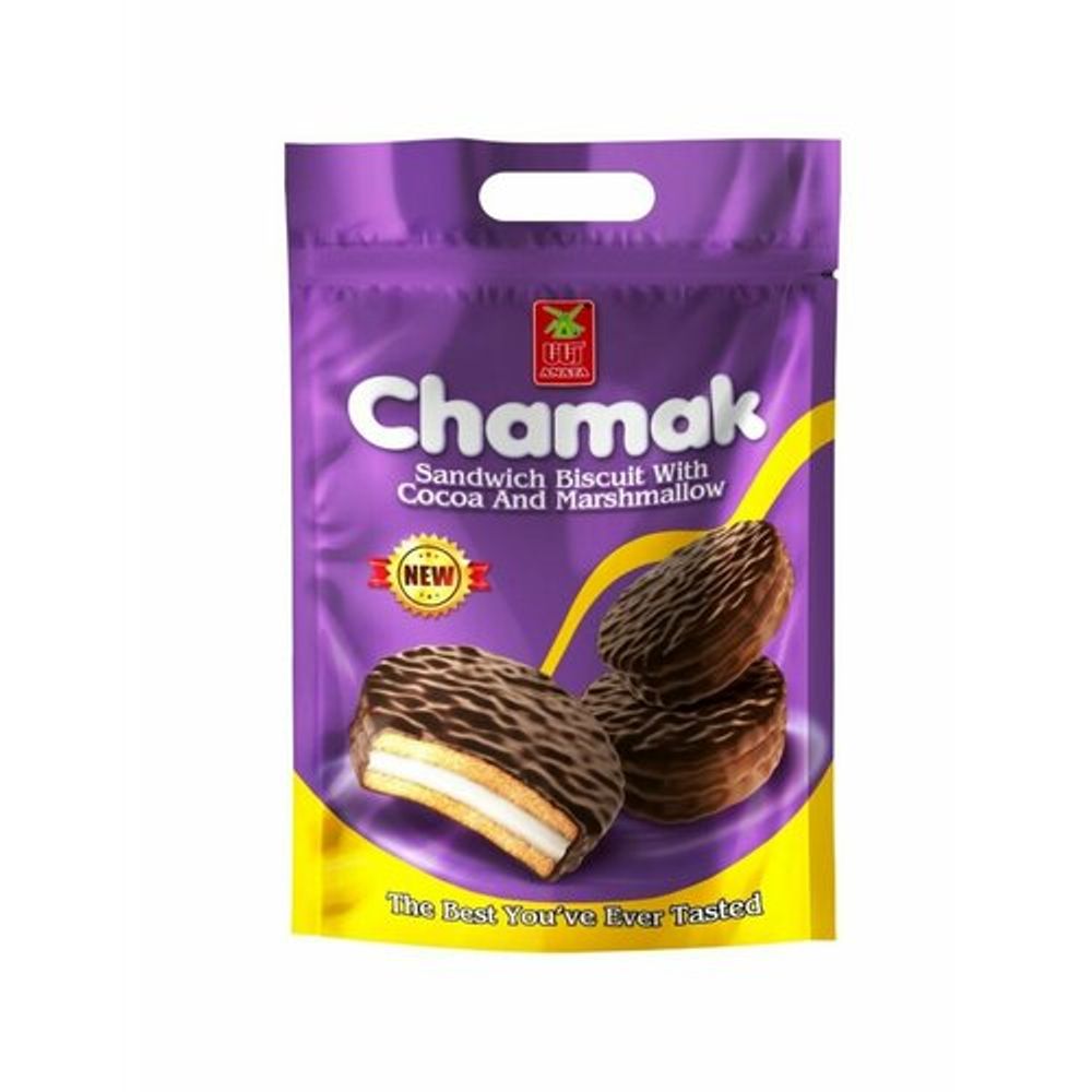 шоколадное печенье-сендвич с какао Chamak 276гр