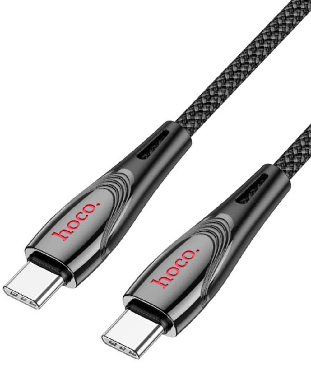 Кабель HOCO U133 Type-C-Type-C 60W 3A 1.2м Braided Grey