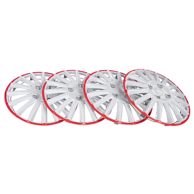 Колпаки R15 Orion 4шт (бело-красные) ABS-пластик ARNEZI A0702079
