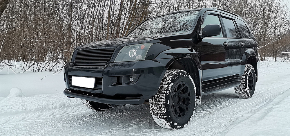 Бампер силовой передний Toyota Land Cruiser Prado 120 c защитой радиатора РИФ
