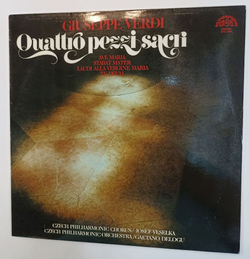 Винтажная виниловая пластинка LP Giuseppe Verdi, Gaetano Delogu Quattro Pezzi Sacri (Чехословакия 1980)