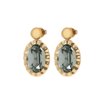 Серьги Qudo TIVOLA UNICA big (G/P) Black diamond 2,65 cm 332040