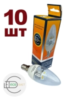 Светодиодная LED лампа С37 Е14 4,2W. свеча 10шт