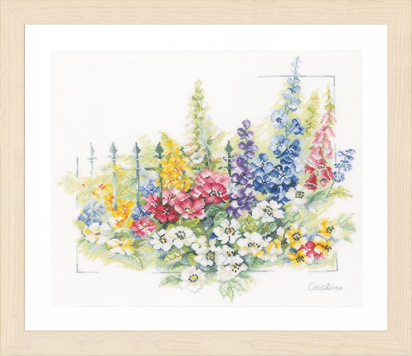 Набор для вышивания нитками Lanarte, Flower explosion, 45х40 см