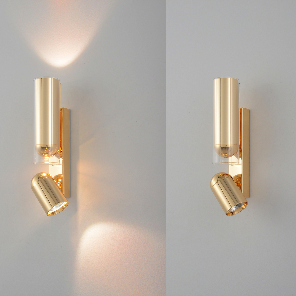Настенный светодиодный светильник Crystal Lux VENTO AP15W LED GOLD