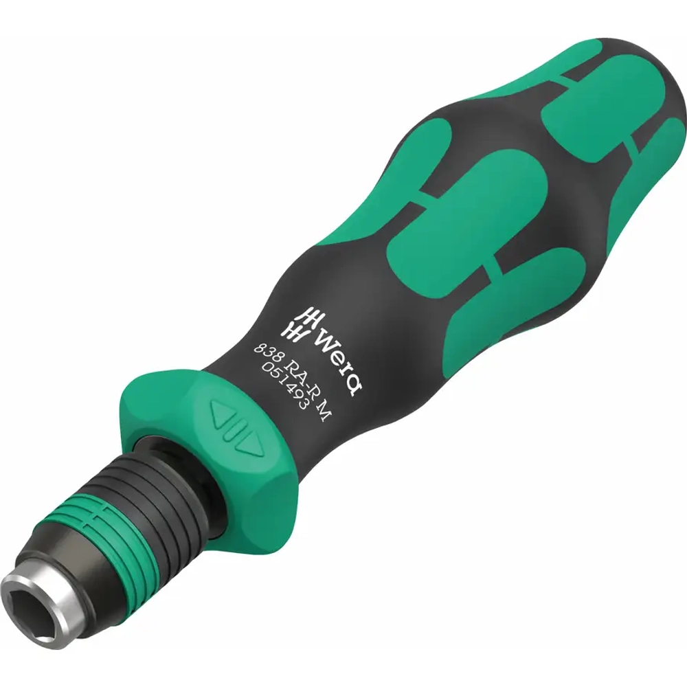 Ручка-битодержатель 838 RA-R M с функцией трещотки, 1/4″ WERA 05051493001