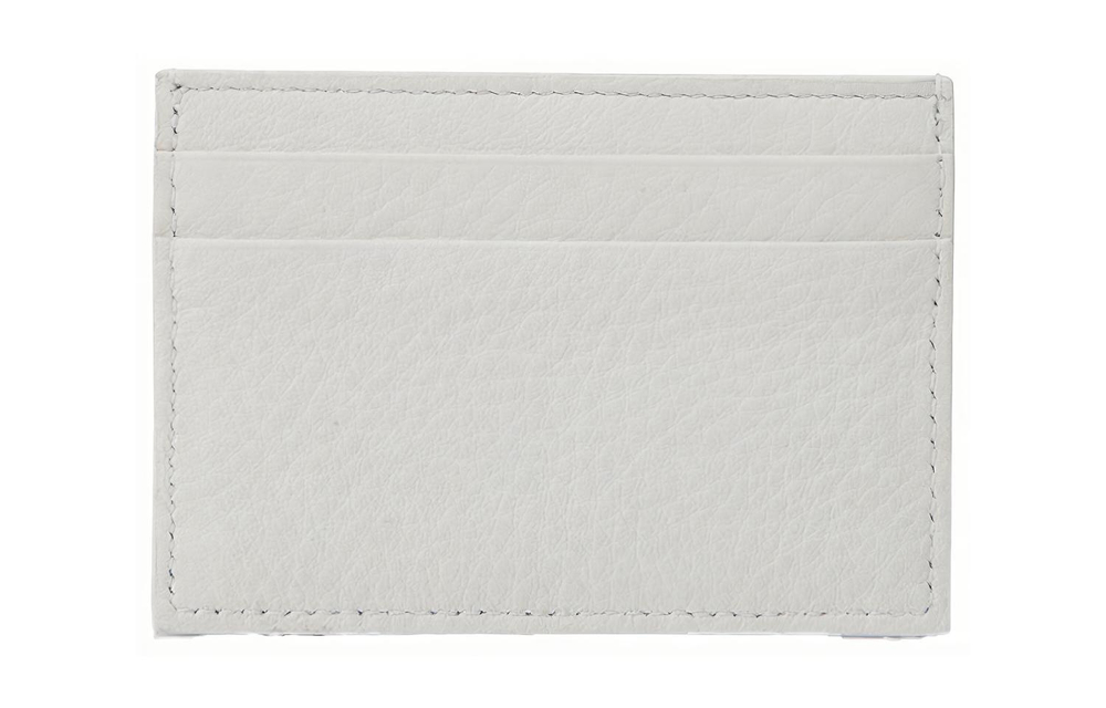 Balenciaga Leather Card Holder Unisex White
