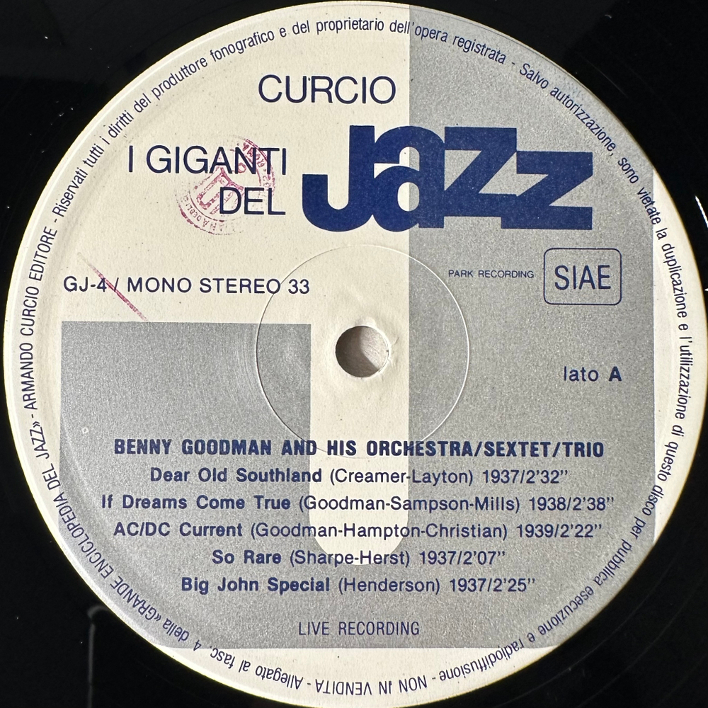 Benny Goodman Big Band, Taft Jordan, Zoot Sims, Billy Bauer ‎– I Giganti Del Jazz 38 2LP (Италия)