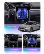 Магнитола для Honda Civic 10 2015-2021 - Teyes TPRO 2 монитор 9.7" QLED в стиле "Тесла" на Android 10, Быстрая, 4G SIM-слот