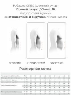 Сорочка GREG Сlassic fit 720/119/LV "База"