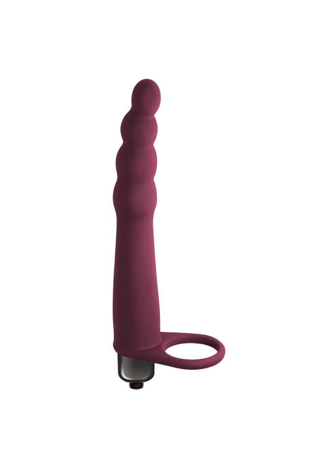 Вибронасадка для двойного проникновения Pure Passion Bramble Wine red