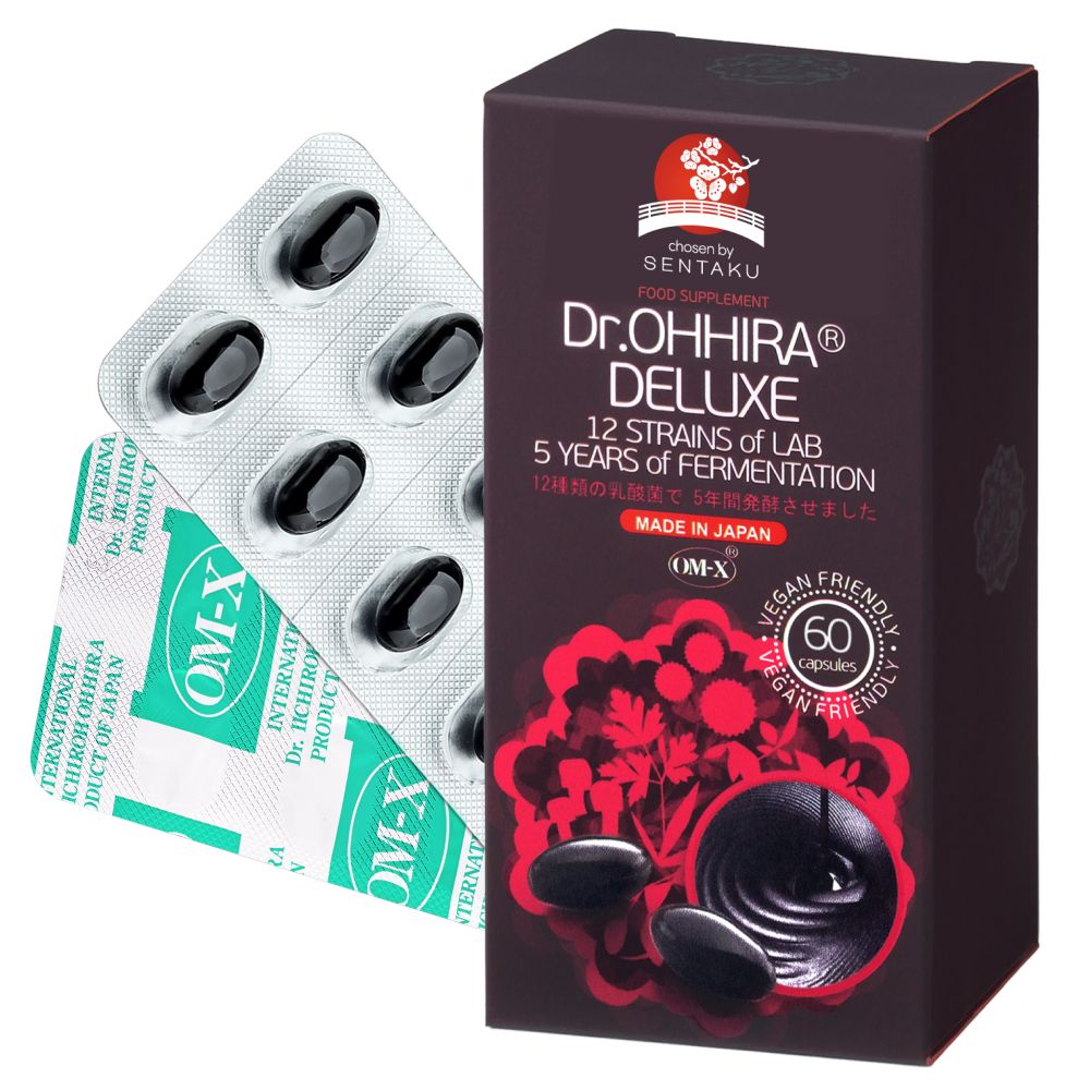 Ферментированный растительный комплекс 5-летней ферментации OM-X® DELUXE Dr.OHHIRA® с 12 штаммами молочнокислых бактерий 60 капсул