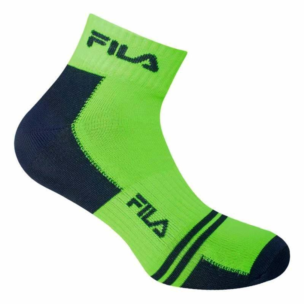 Носки теннисные Fila Unisex Quarter Multisport Socks 3P - shock black/разноцветный