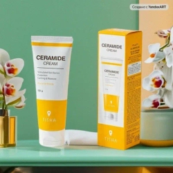 TISHA Успокаивающий увлажняющий крем с керамидом- 24-Hour Skin Barrier Improvement Ceramide Cream ,100 г