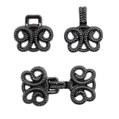 Крючки пришивные декоративные 25х14 мм, pewter, 10 шт