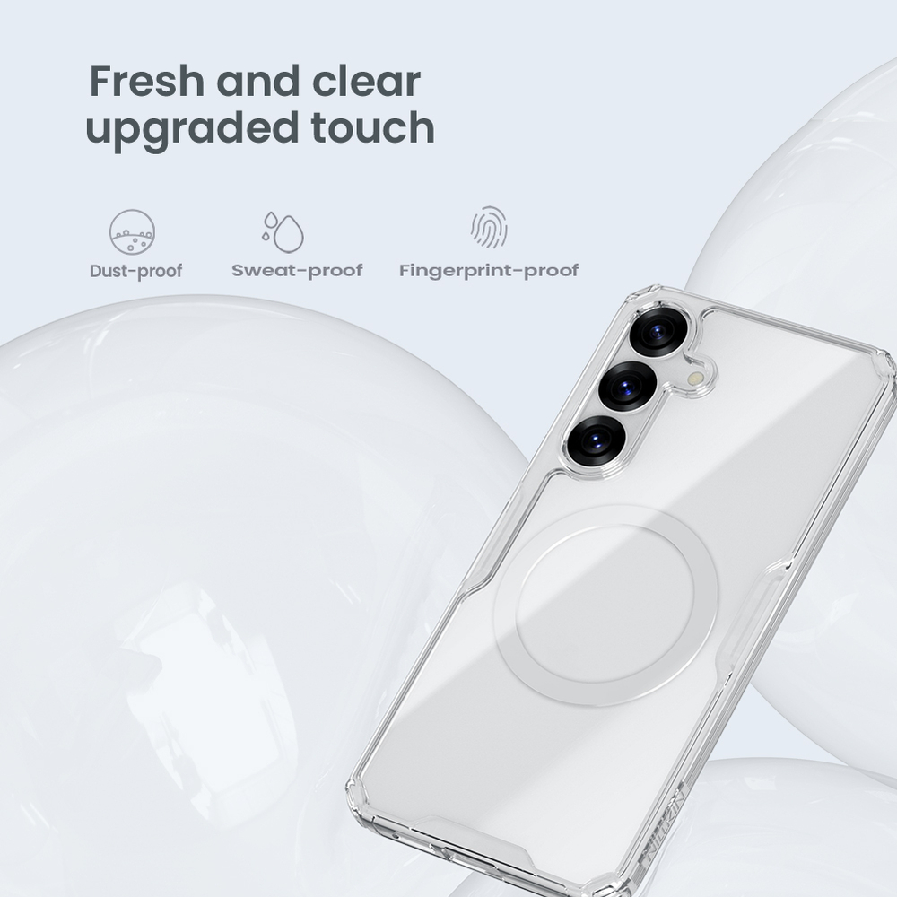 Чехол усиленный от Nillkin с поддержкой зарядки MagSafe для Samsung Galaxy S25, серия Nature TPU Pro Magnetic